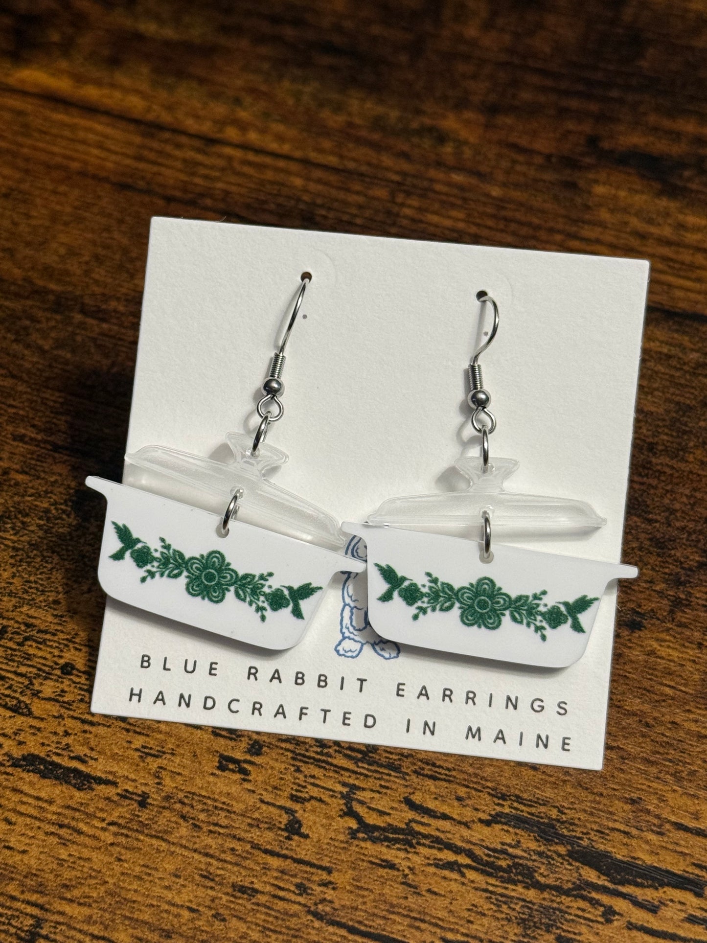 Acrylic Vintage Casserole Dish Earrings
