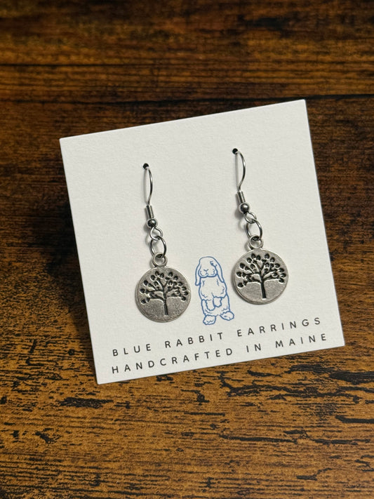 Antique Silver Tree Earrings