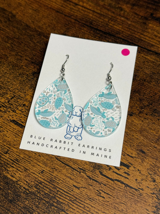 Acrylic Turtle Earrings