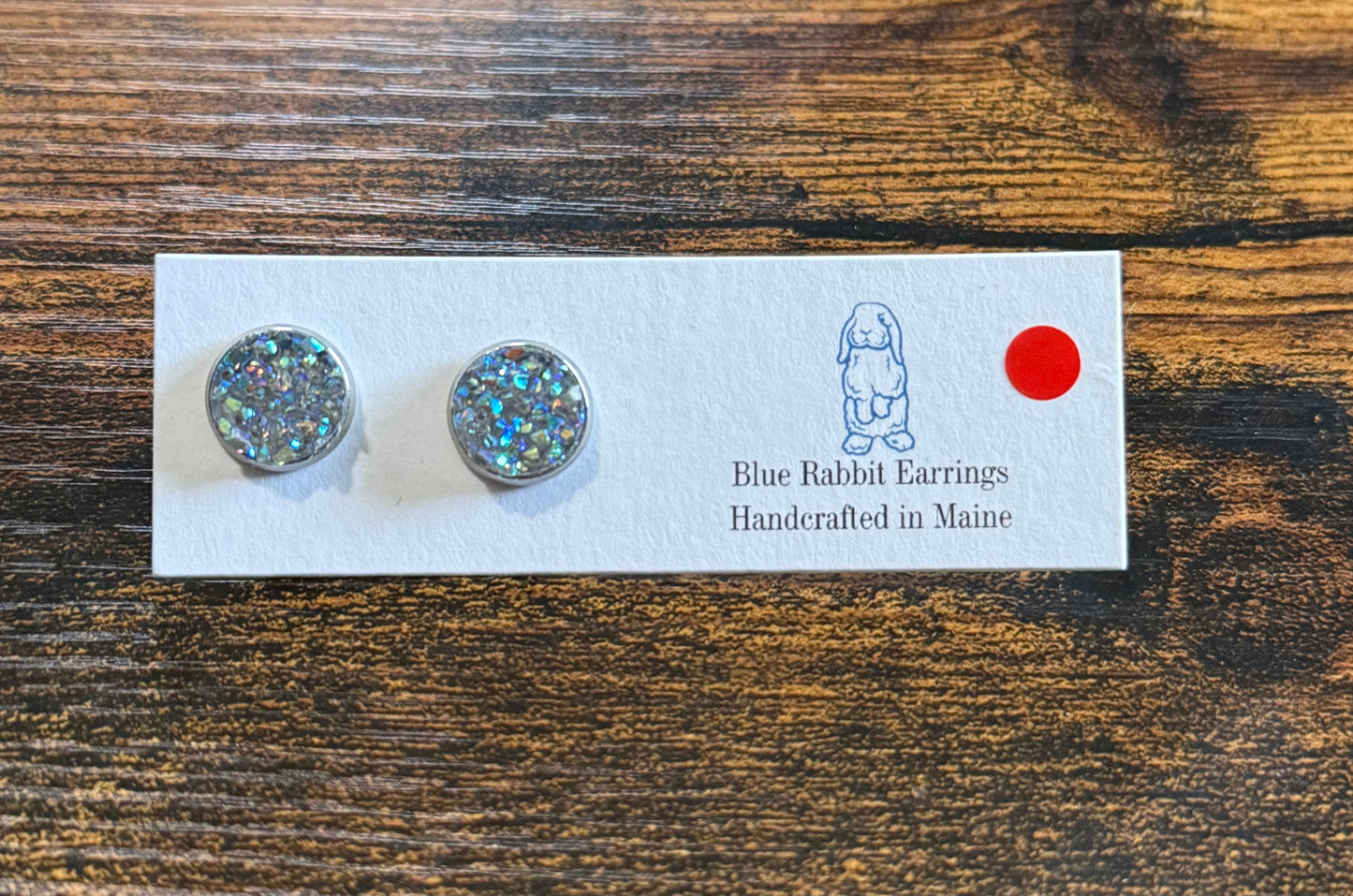 Quartz Druzy Studs 10mm