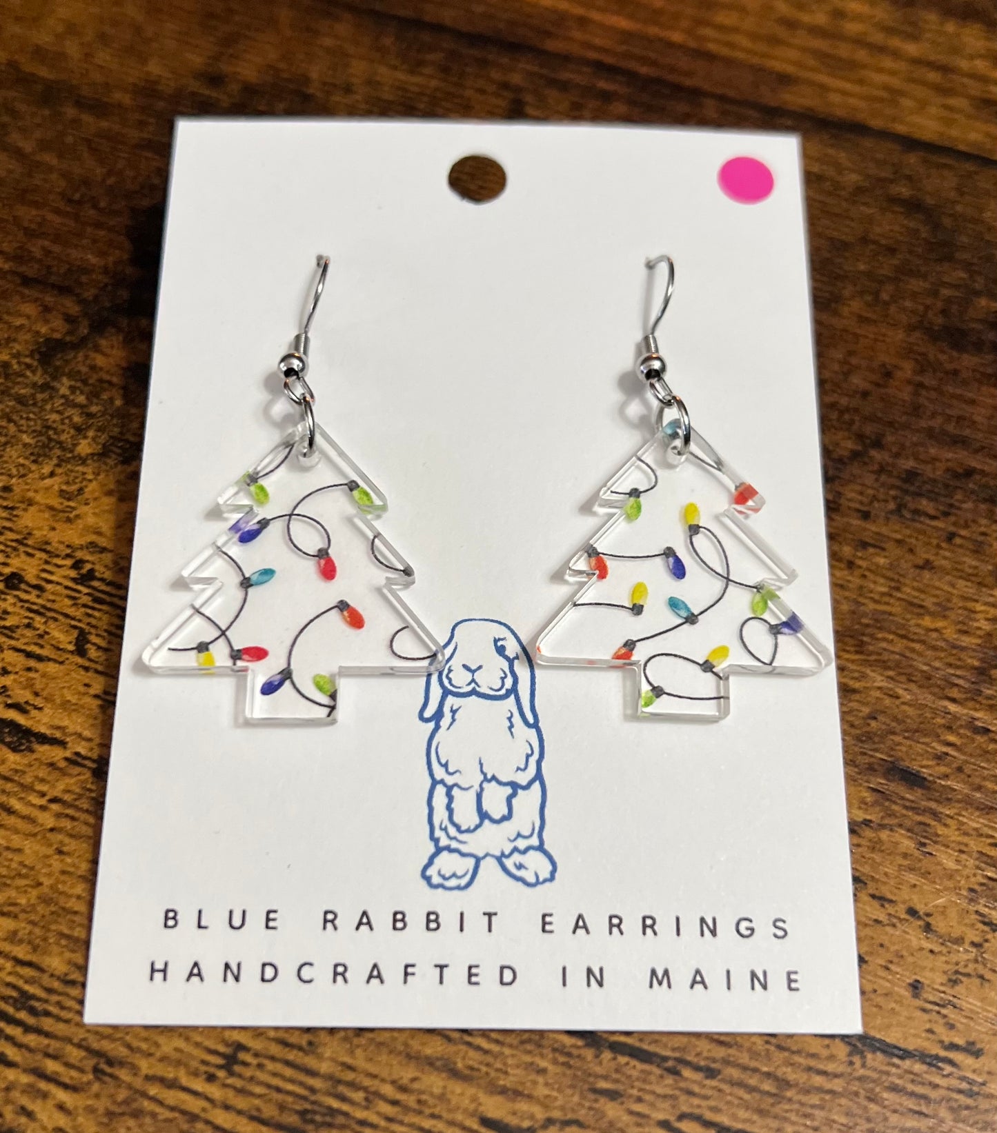 Acrylic Small Christmas Tree Earrings