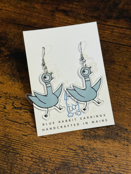 Acrylic Pigeon Earrings