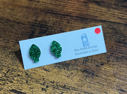 Acrylic Green Bulb Studs