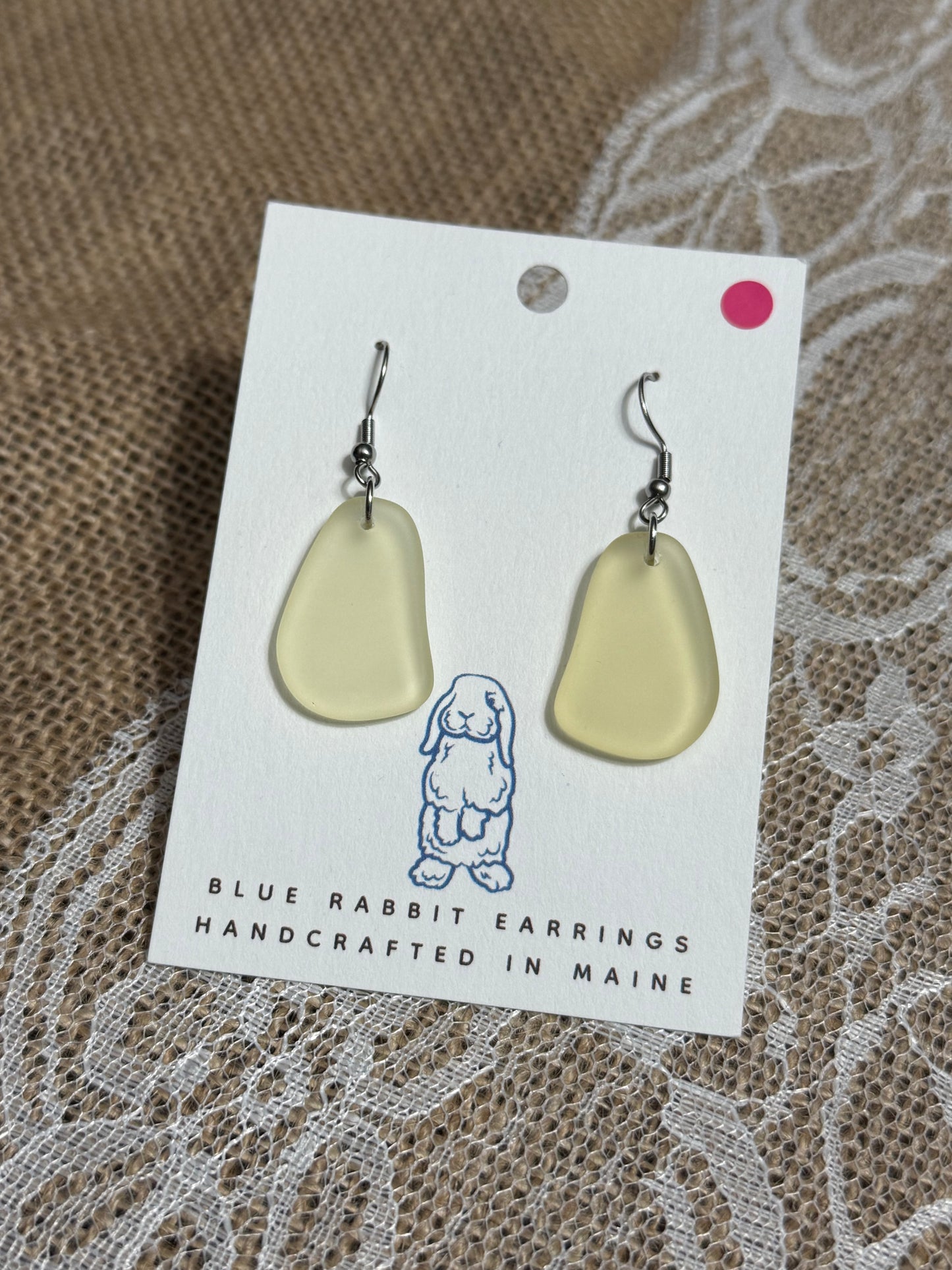 Sea Glass Yellow Earrings