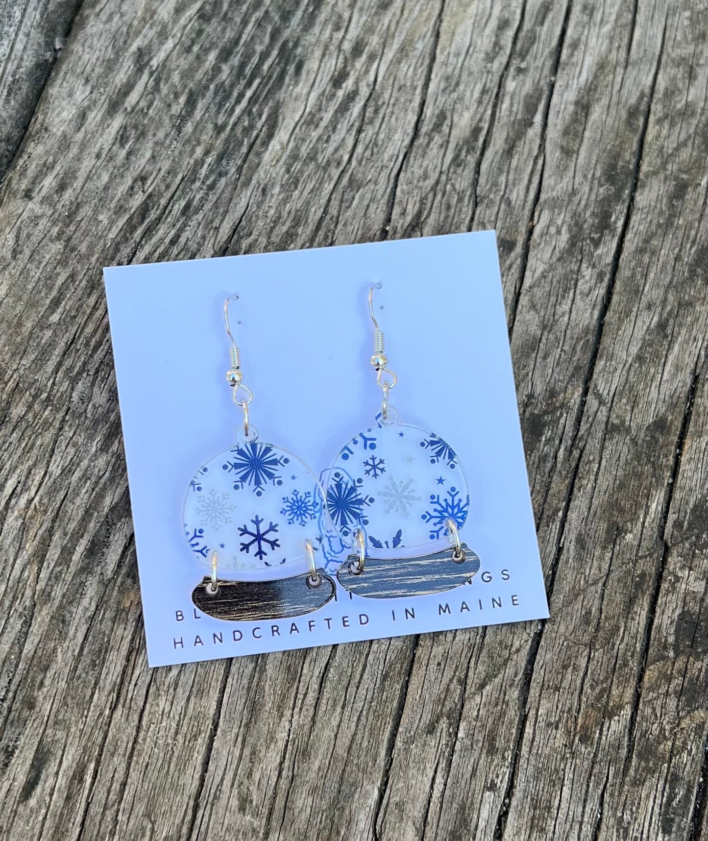 Acrylic Snow Globe Earrings