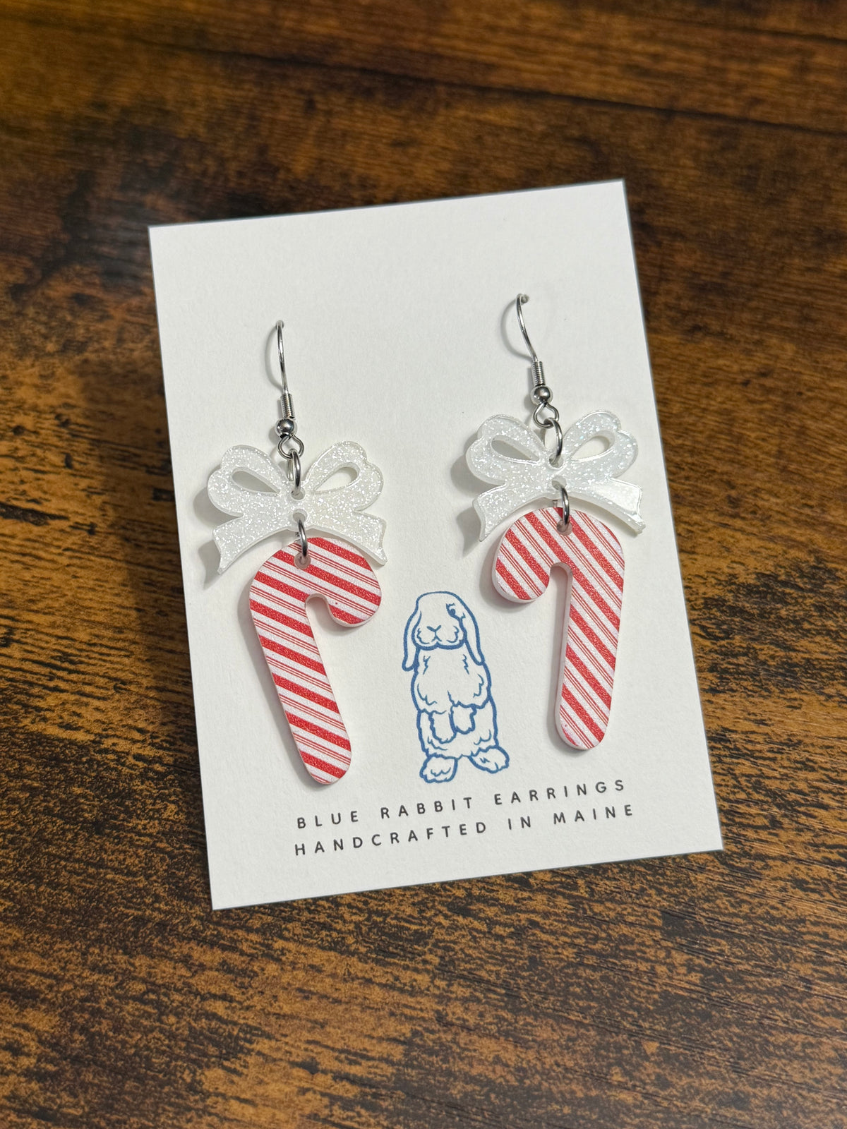Acrylic Candy Cane Earrings