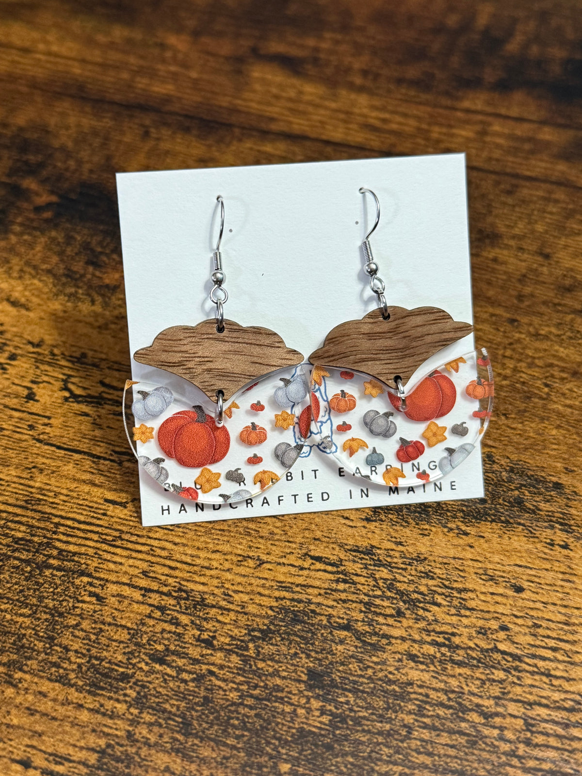 Acrylic Pumpkin Earrings