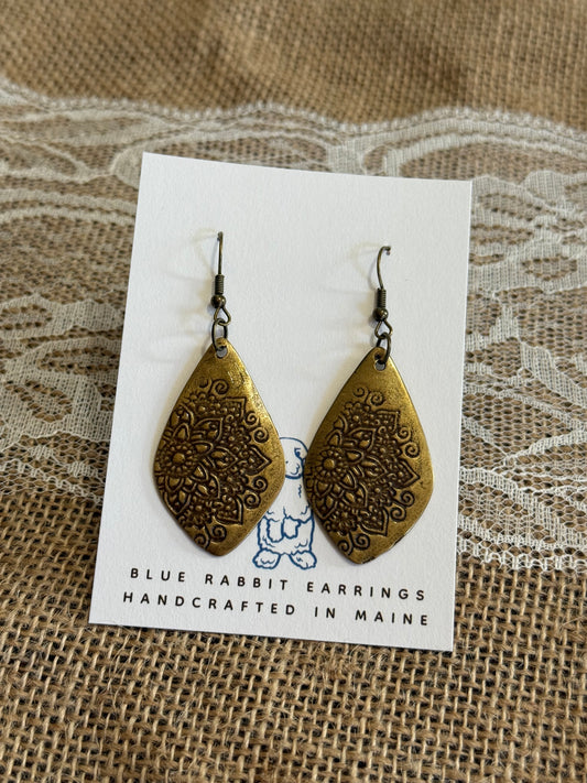 Antique Bronze Mandala Earrings