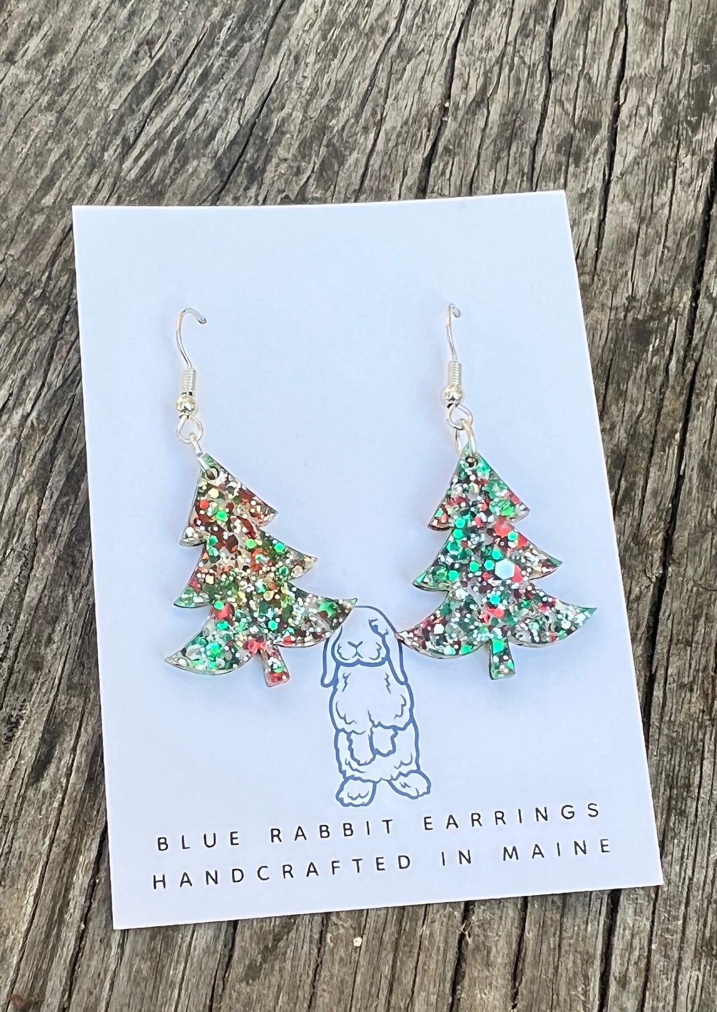 Acrylic Christmas Tree Earrings