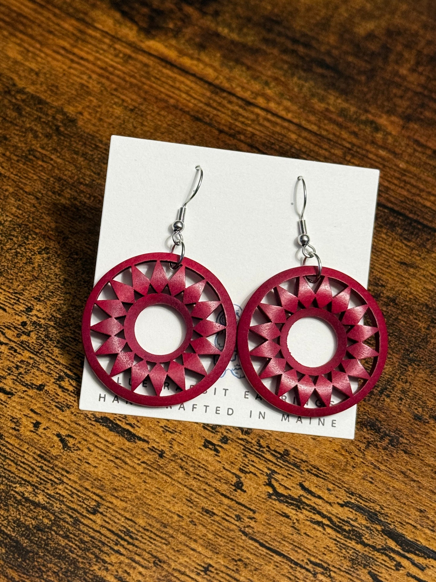 Scarlet Wooden Hoops