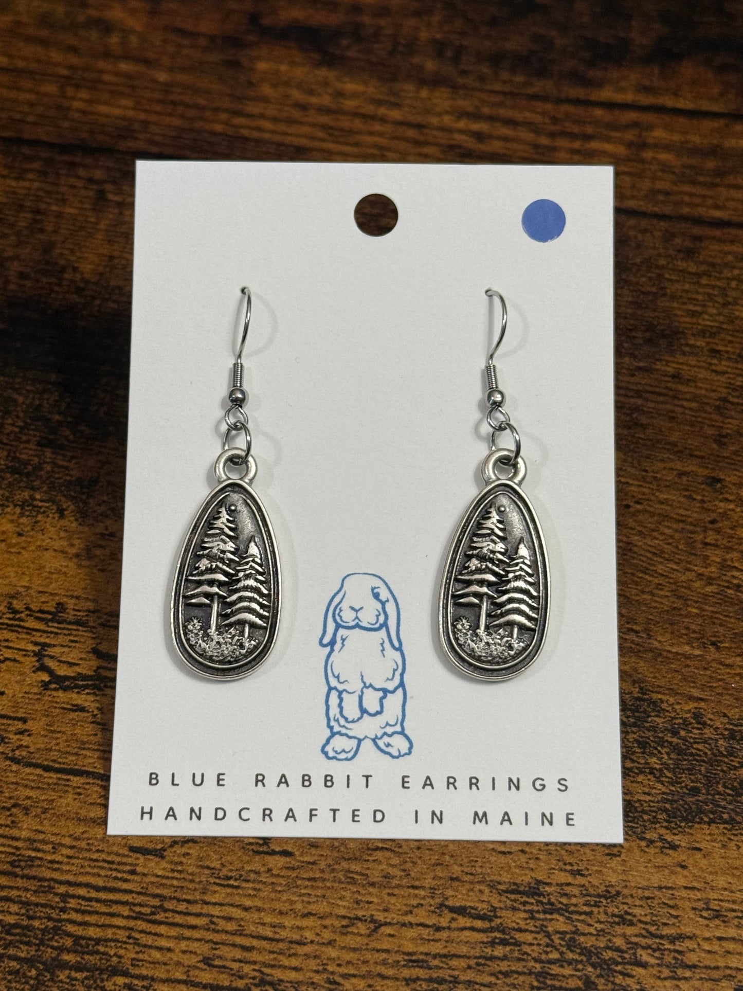 Antique Silver Tree Earrings