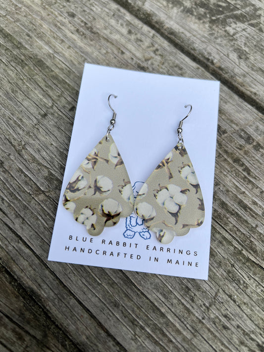 Acrylic Cotton Blossom Earrings