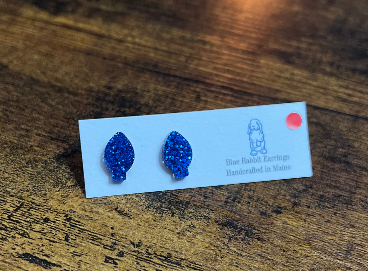 Acrylic Blue Bulb Studs