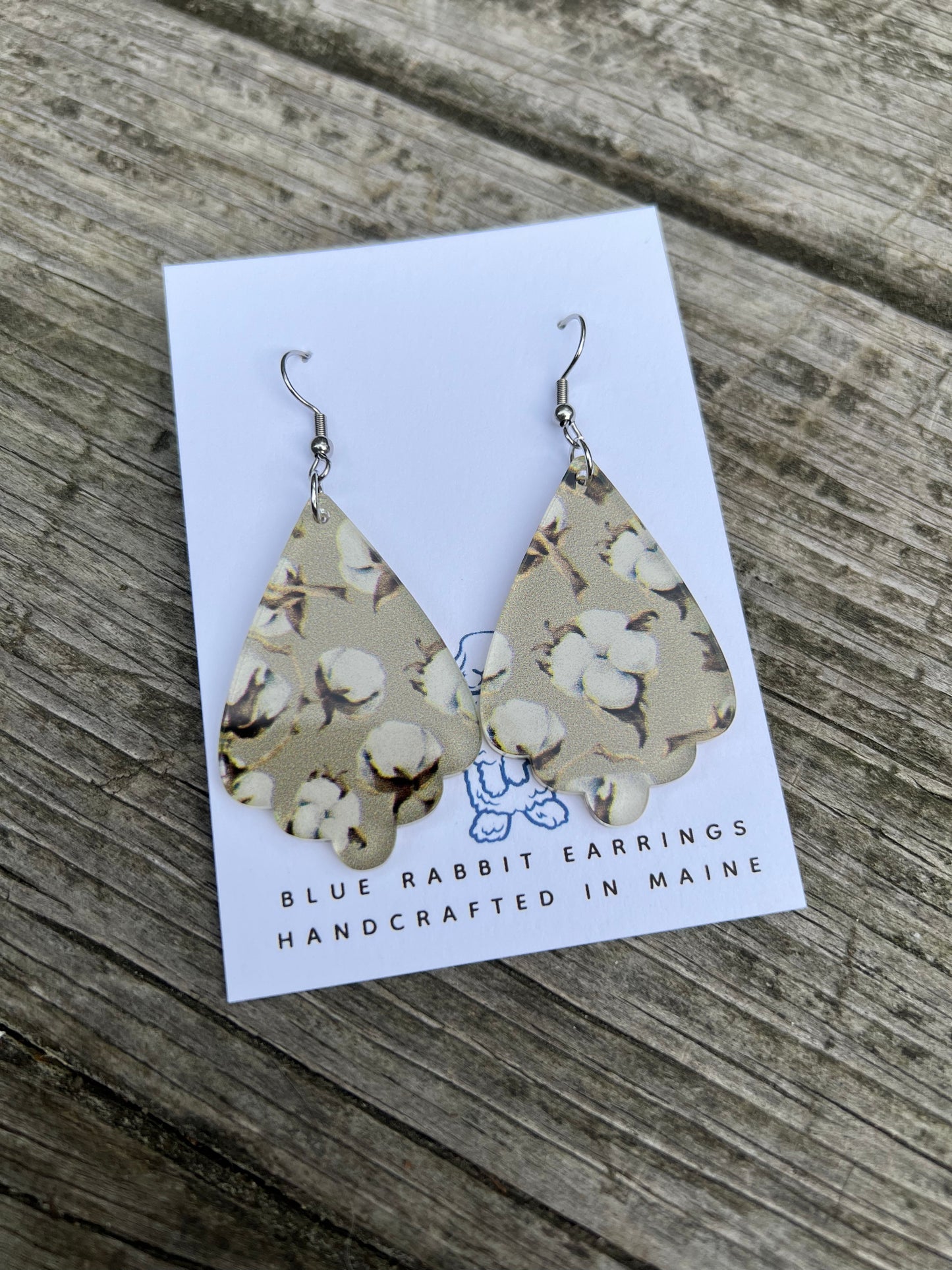 Acrylic Cotton Blossom Earrings