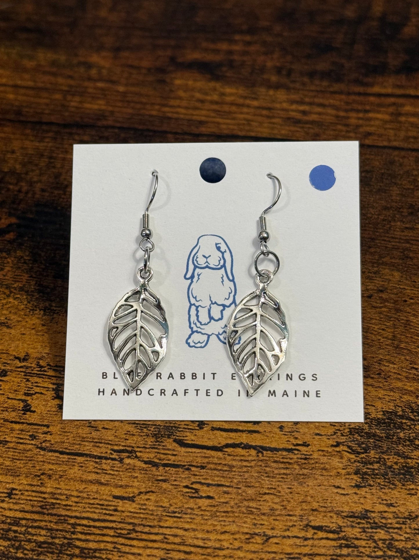 Antique Silver Leaf Earrings