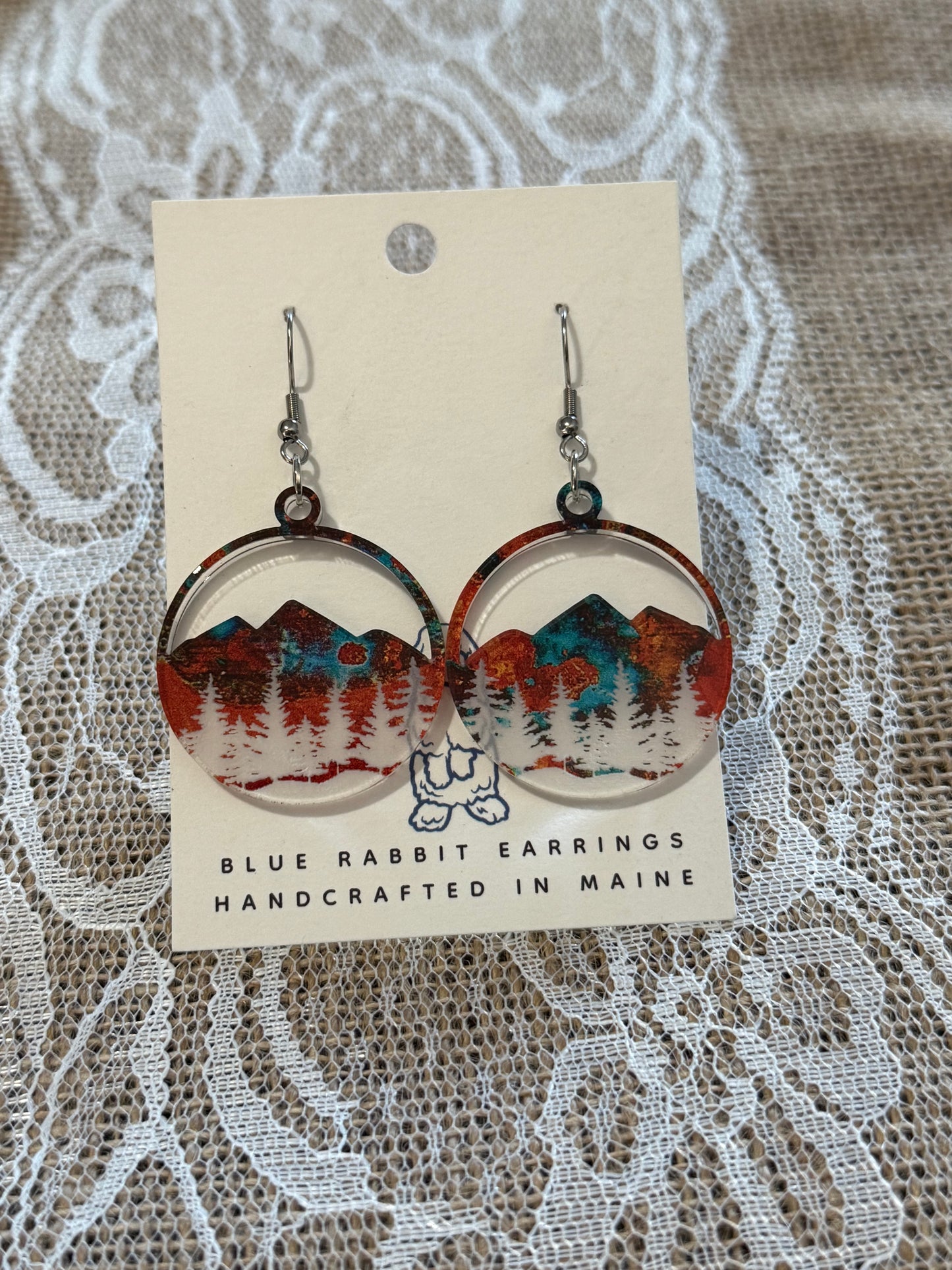Acrylic Copper Mountain Earrings