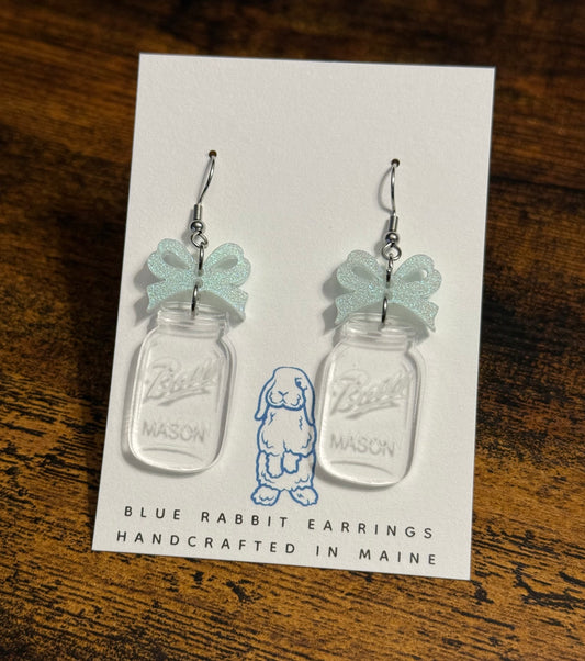 Acrylic Mason Jar Earrings