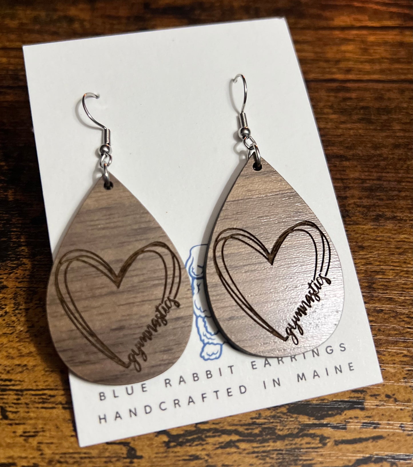 Walnut Gymnastics Earrings