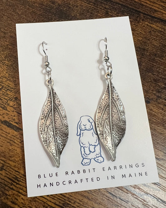 Antique Silver Leaf Earrings