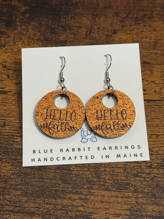 Acrylic Hello Fall Hoops
