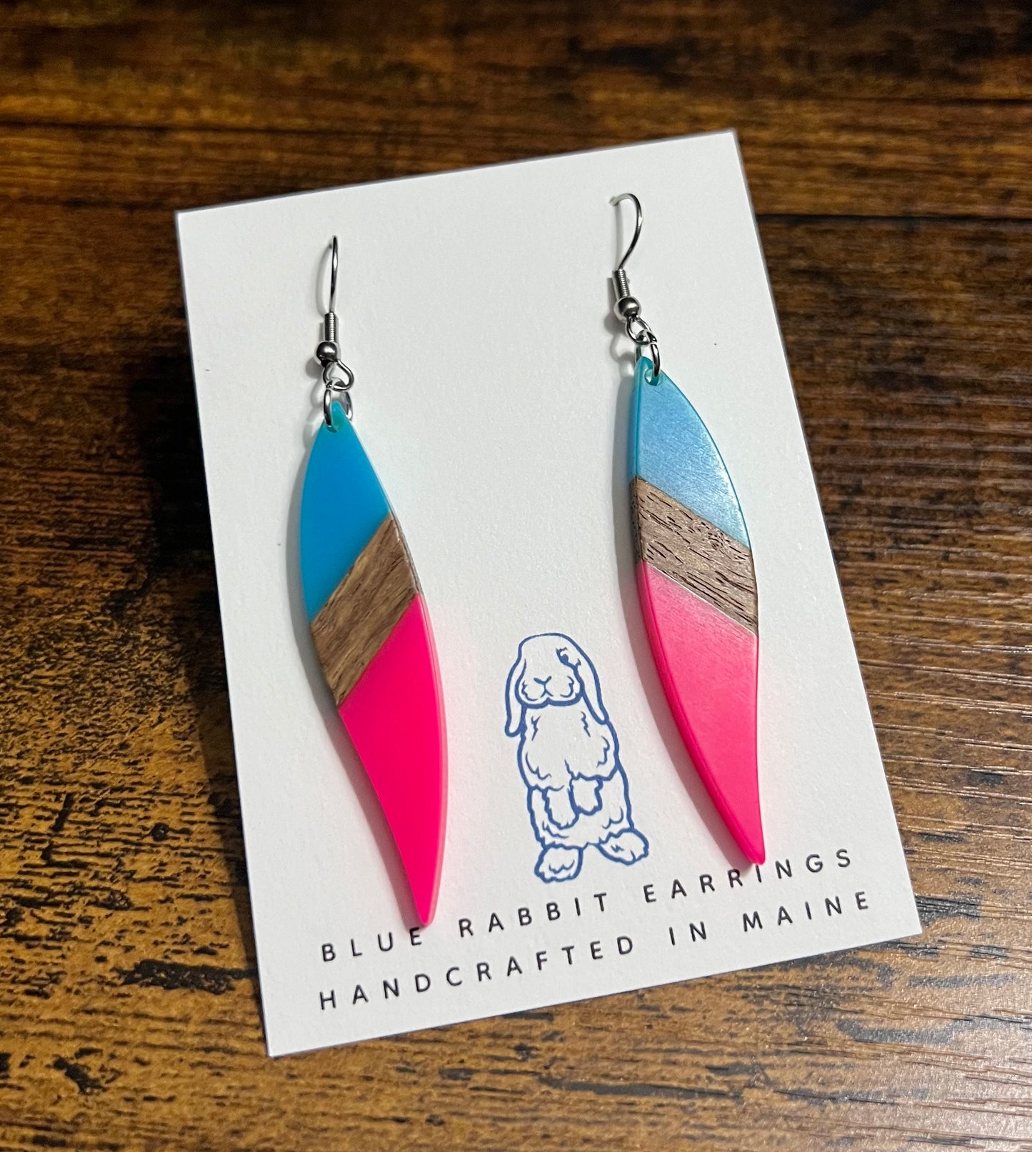 Neon Pink & Turquoise Earrings