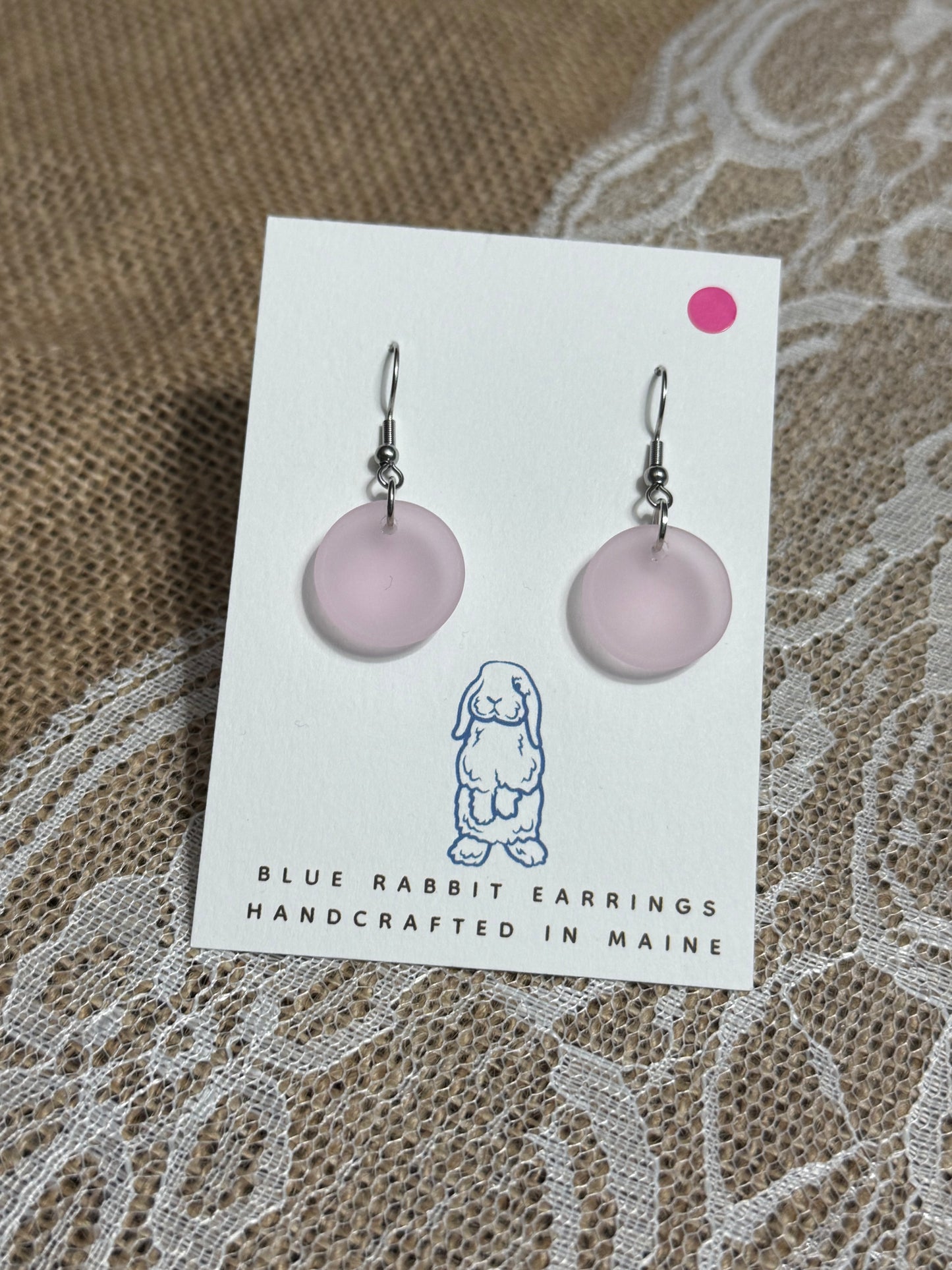 Sea Glass Pink Earrings