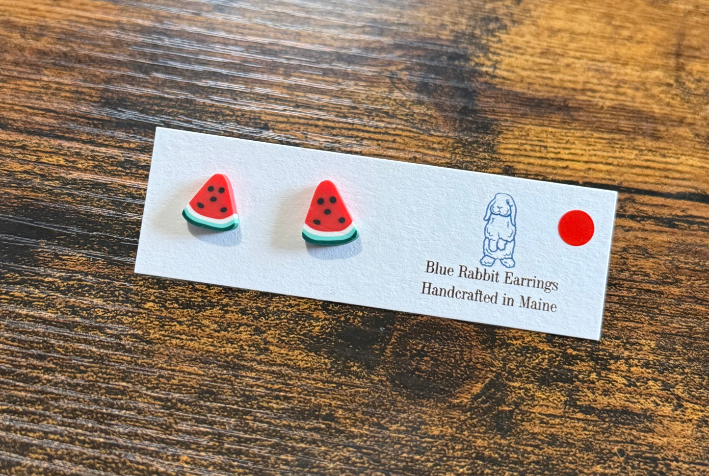 Polymer Clay Watermelon Studs