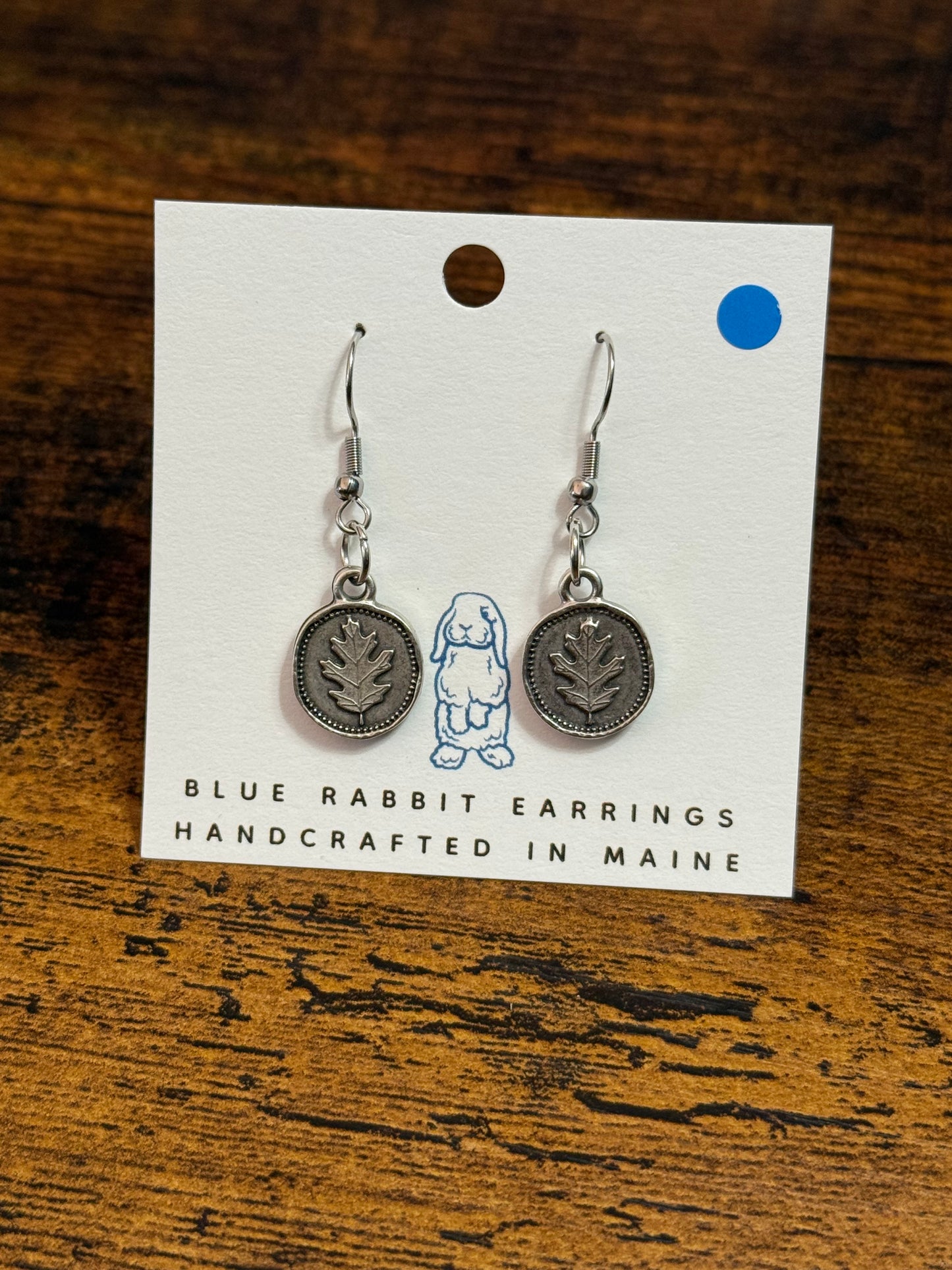 Antique silver Oak Leaf Earrings