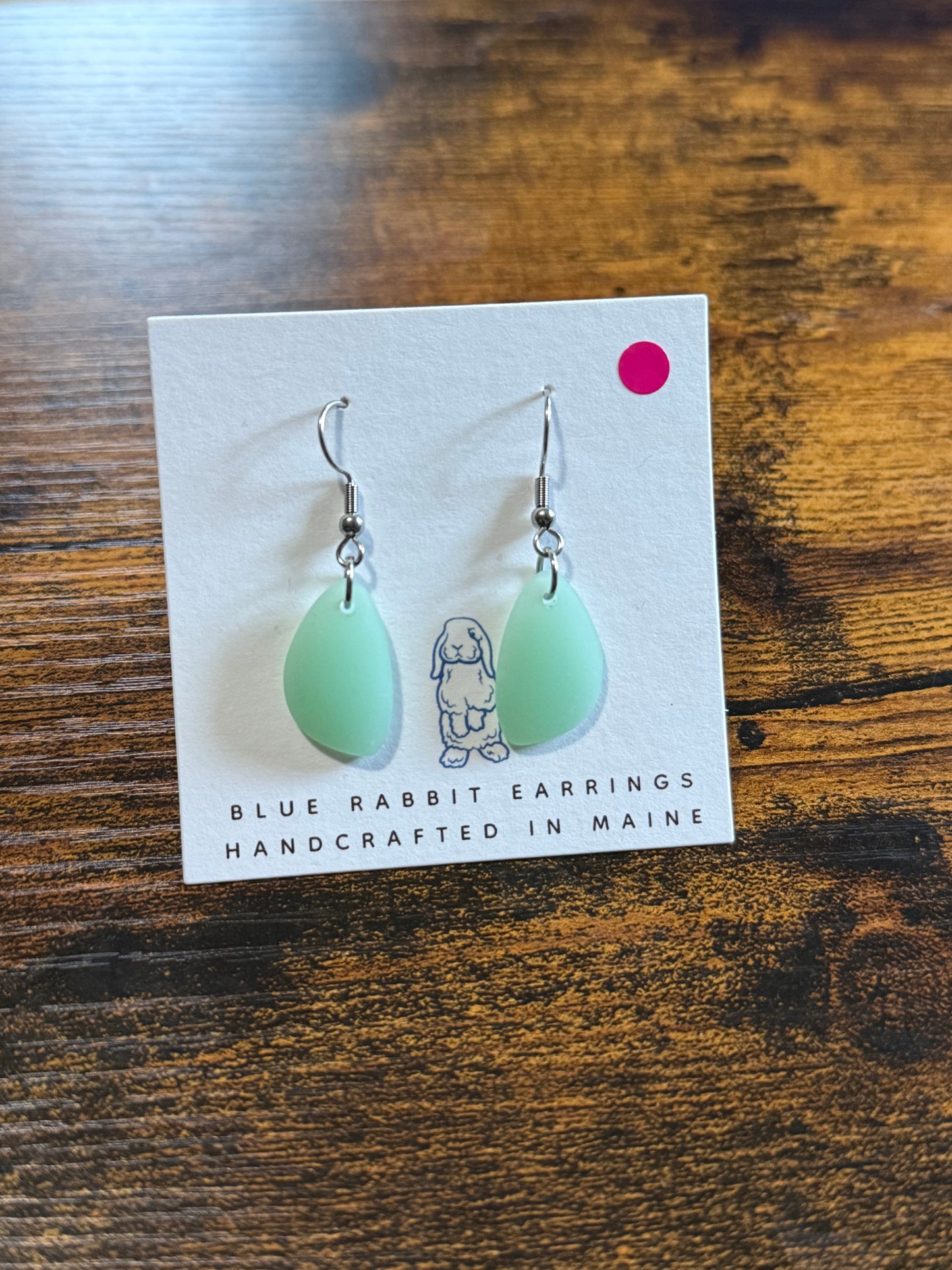 Sea foam Eclipse Sea Glass Earrings