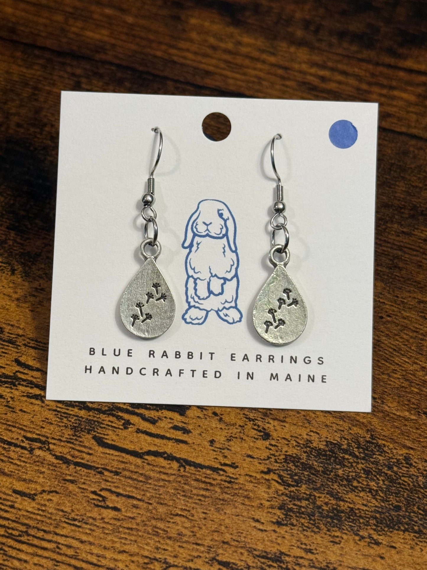 Antique Silver Dandelion Earrings