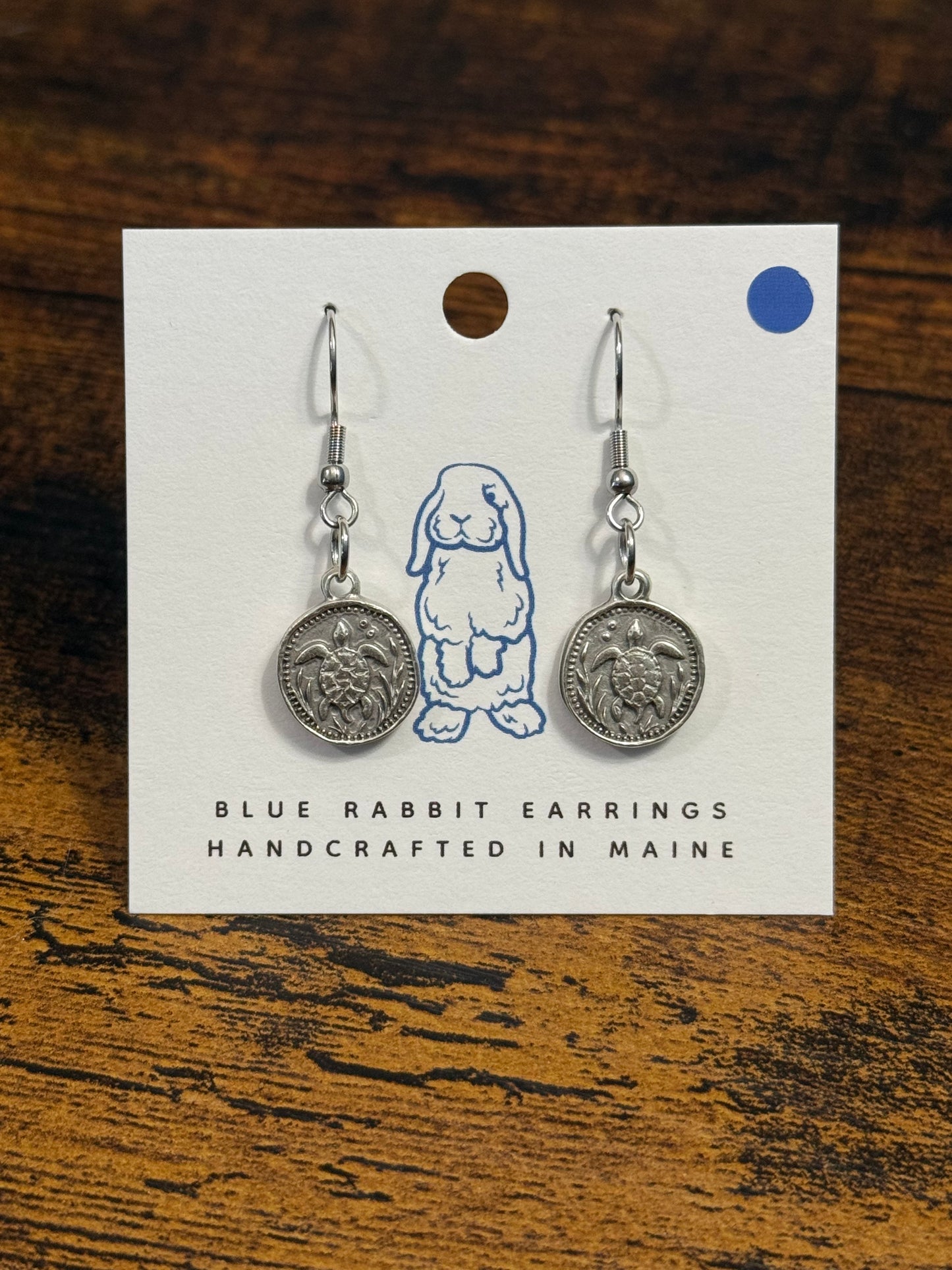 Antique Silver Turtle Earrings