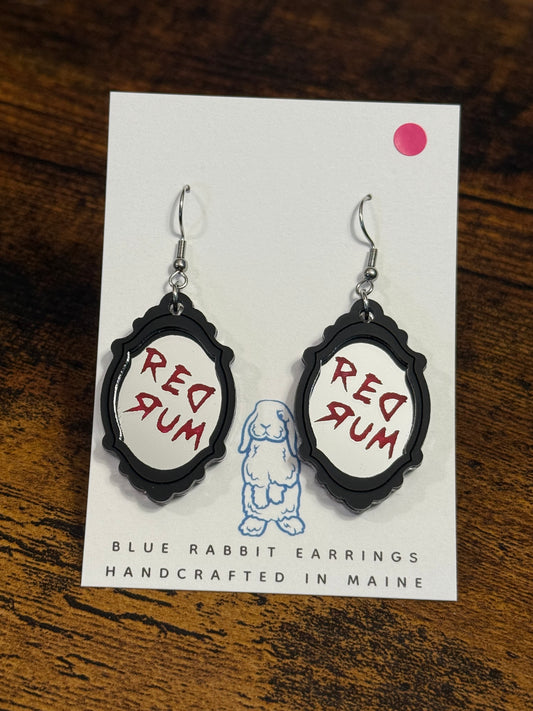 Acrylic ‘Red Rum’ Earrings