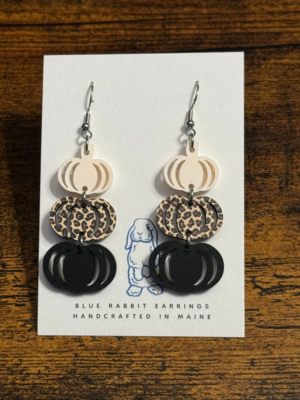 Acrylic Pumpkin Stack Earrings