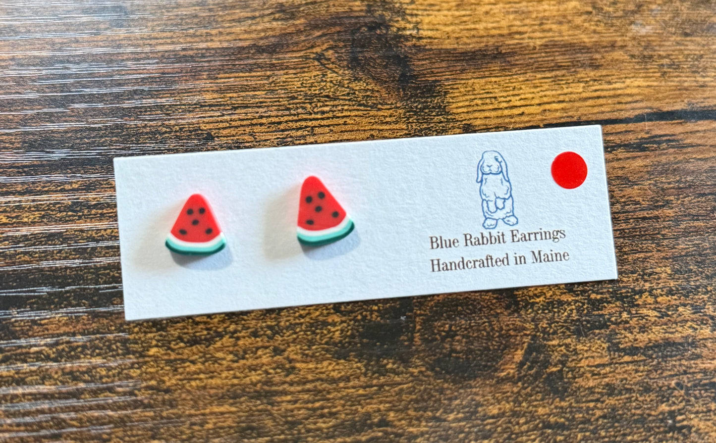 Polymer Clay Watermelon Studs