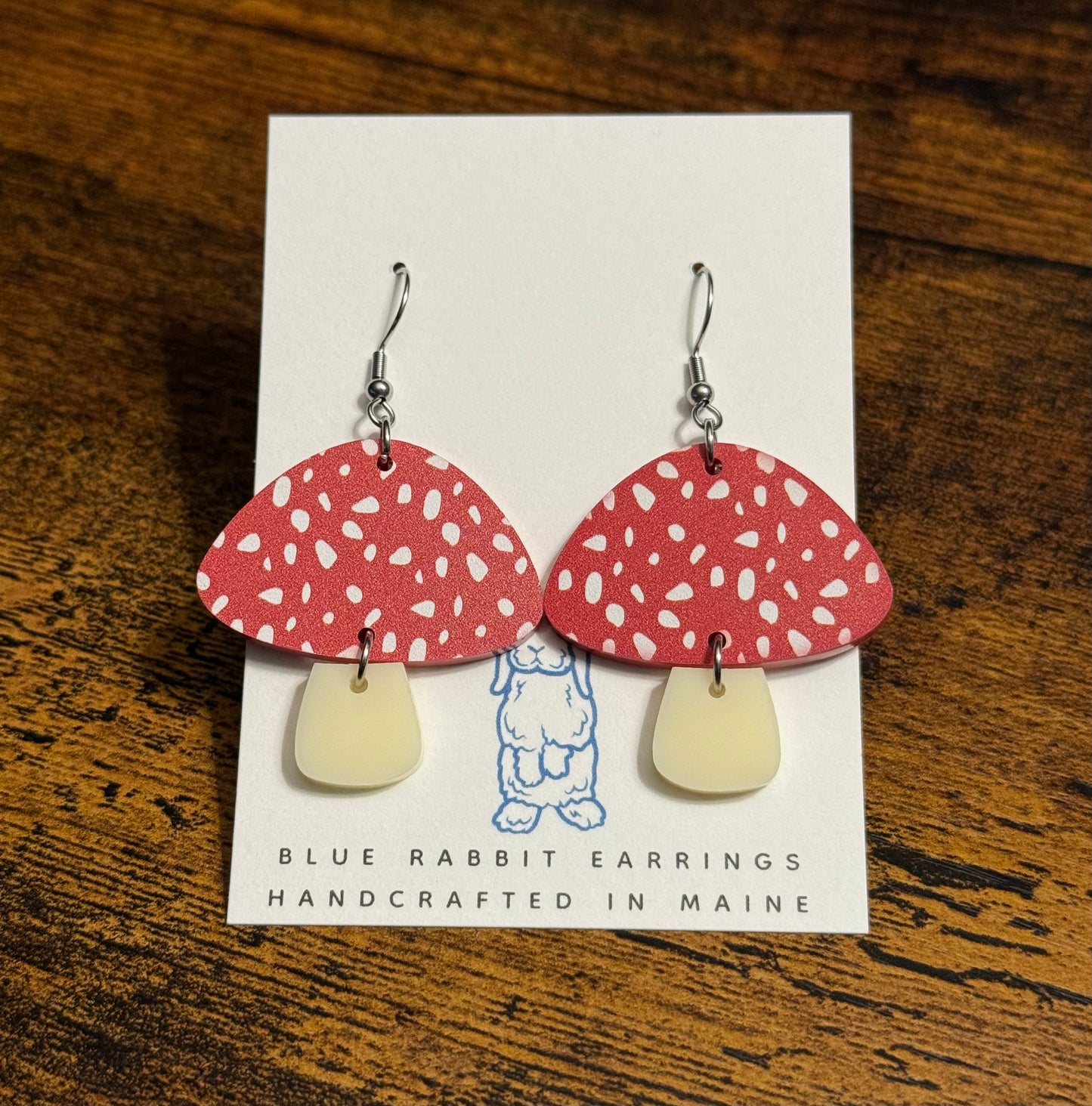 Acrylic Mushroom Earrings