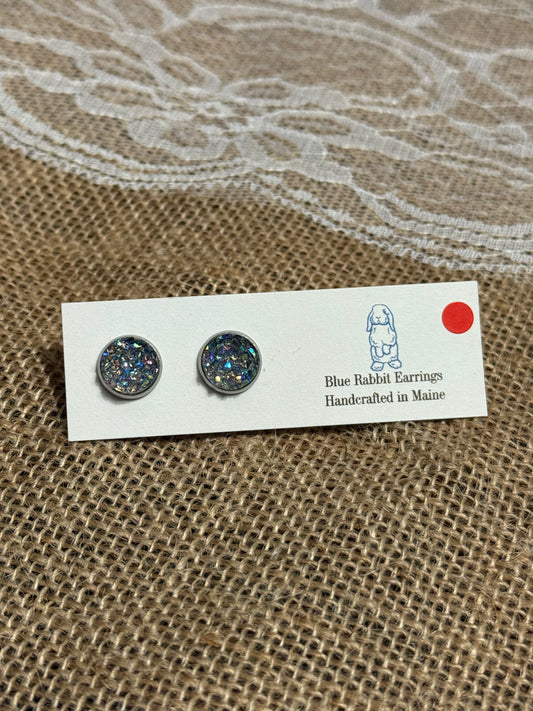 Quartz Druzy Studs 10mm