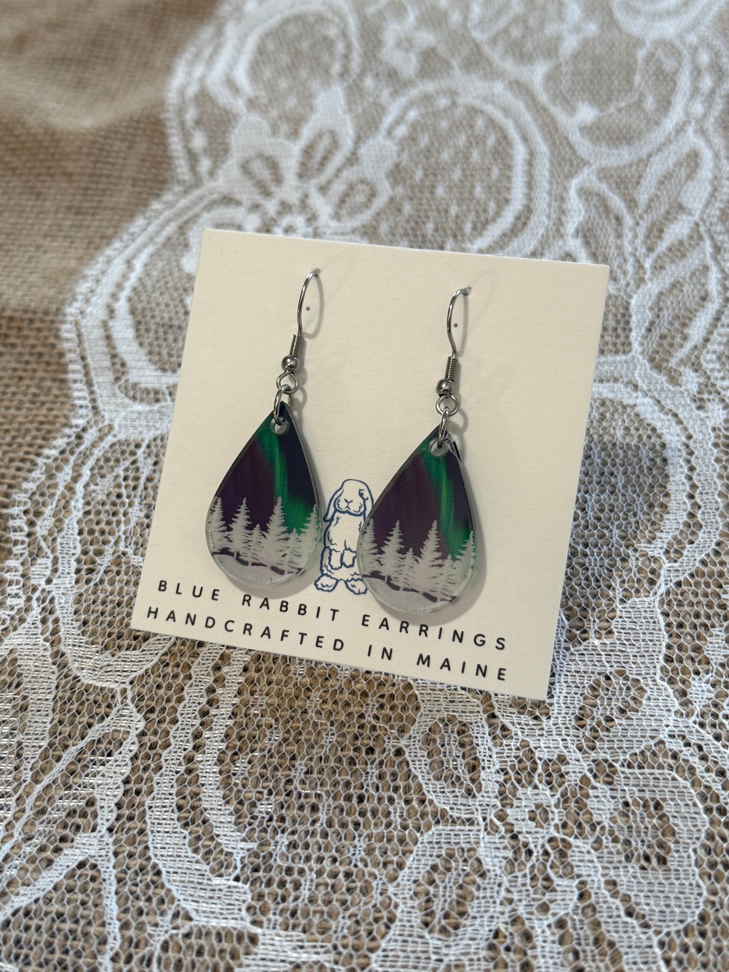 Acrylic Aurora Borealis Earrings