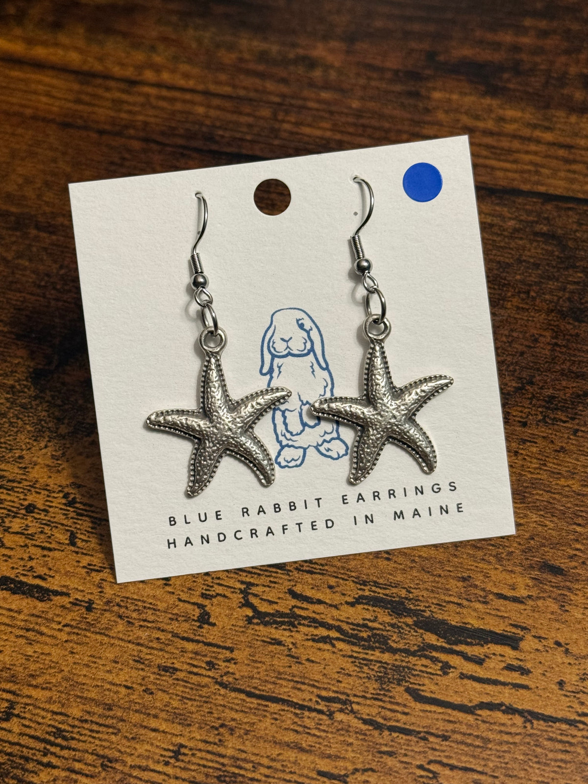 Antique Silver Starfish Earrings