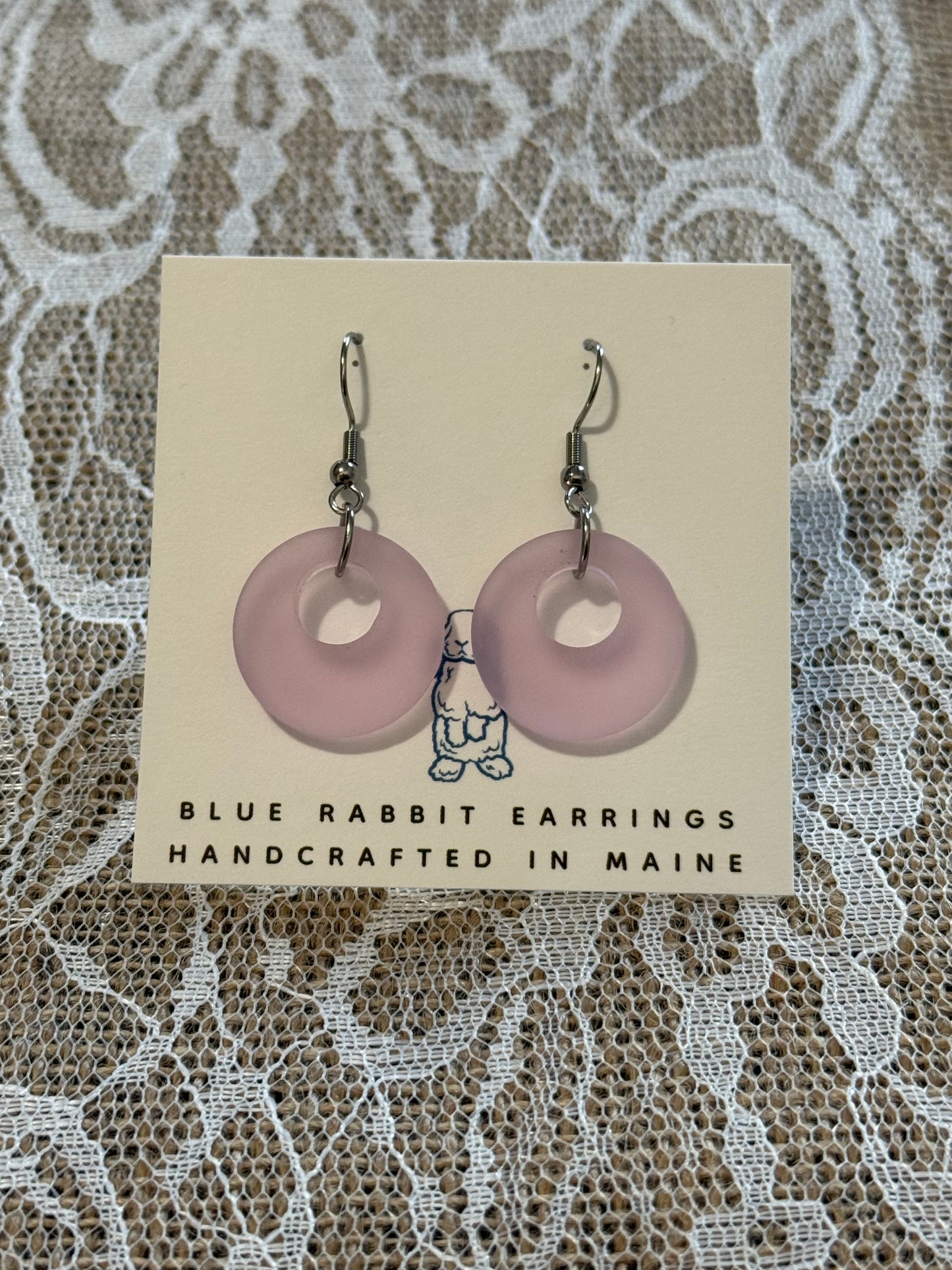 Blossom Pink Sea Glass Earrings