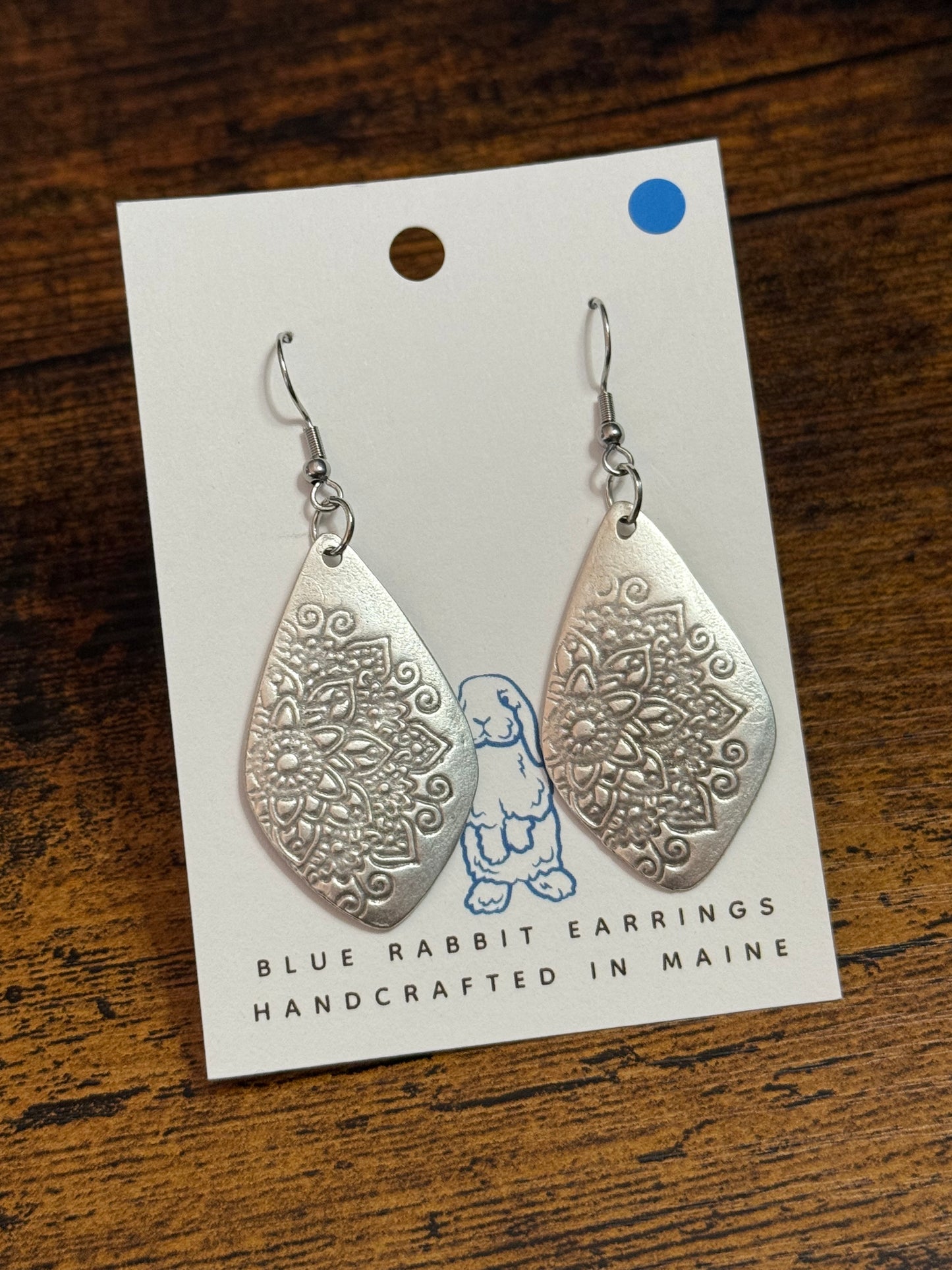 Antique Silver Mandala Earrings