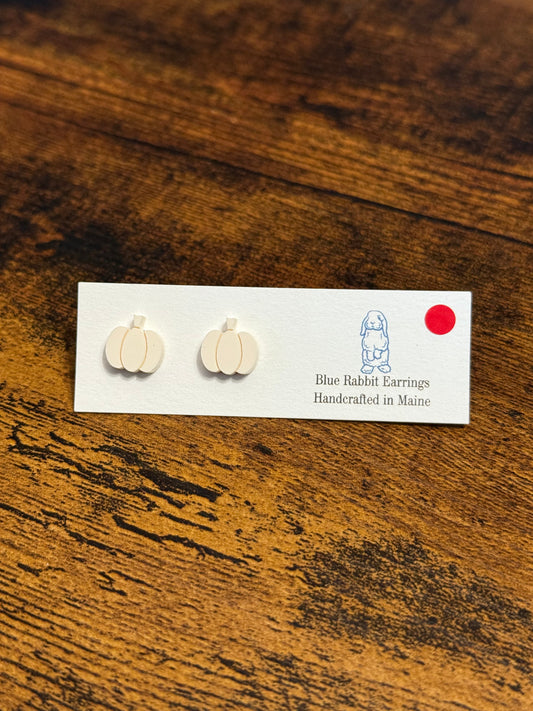 Acrylic Ivory Pumpkin Studs