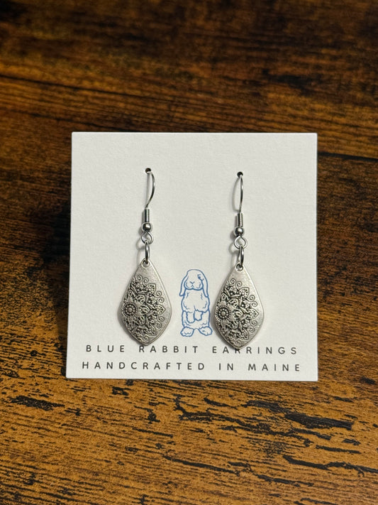 Antique Silver Mandala Earrings
