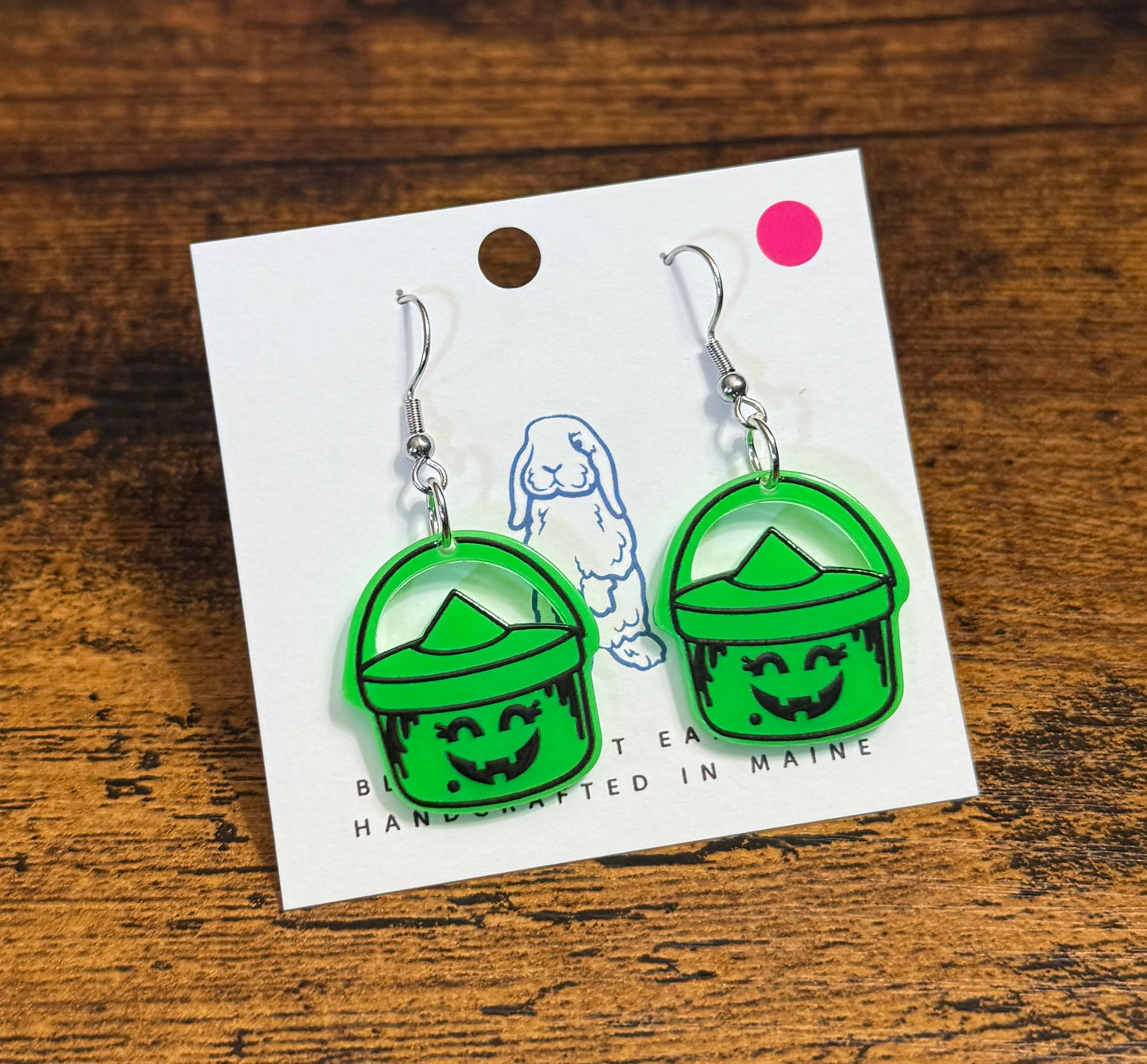 Acrylic Witch Bucket Earrings