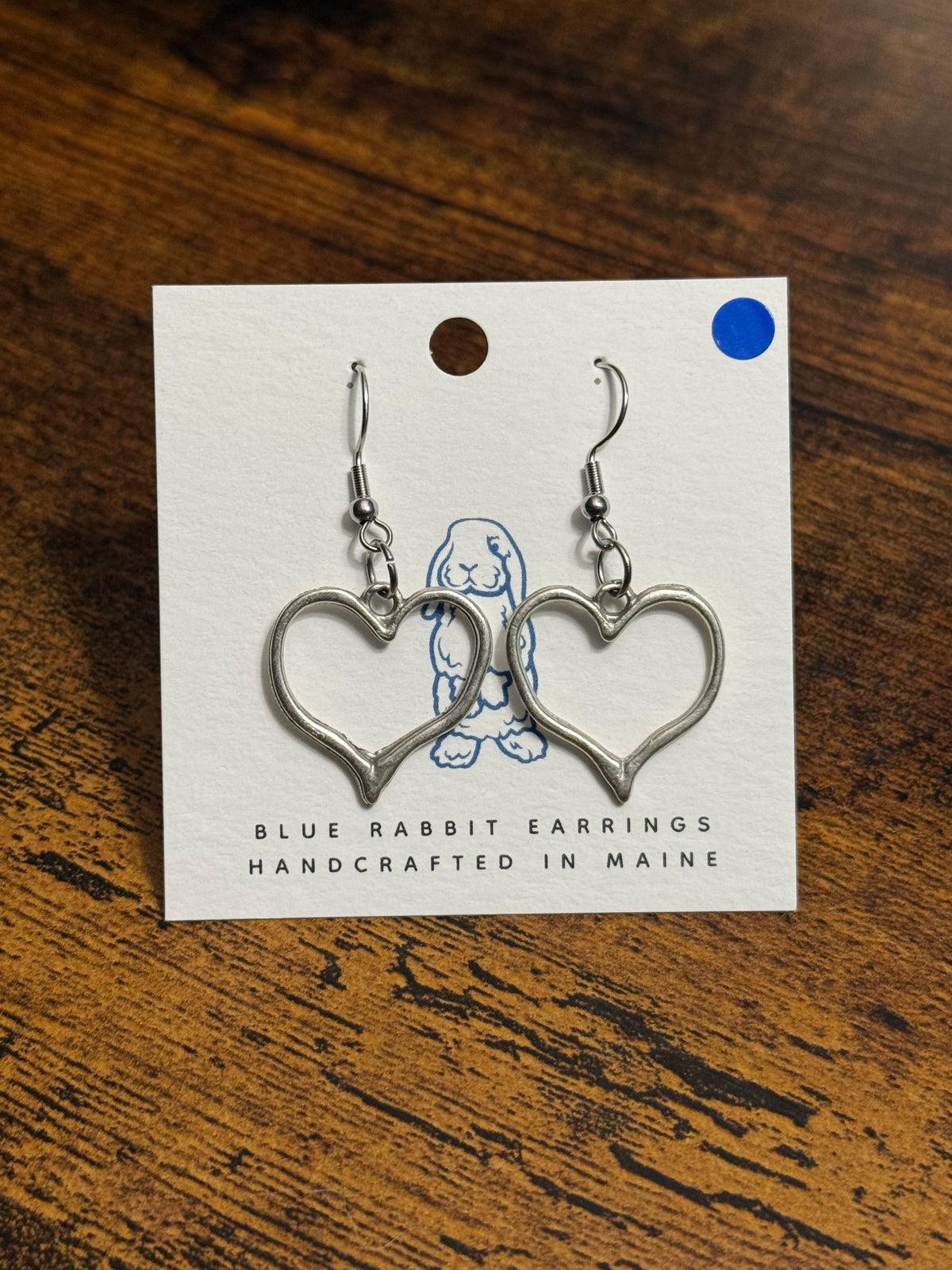 Antique Silver Heart Earrings