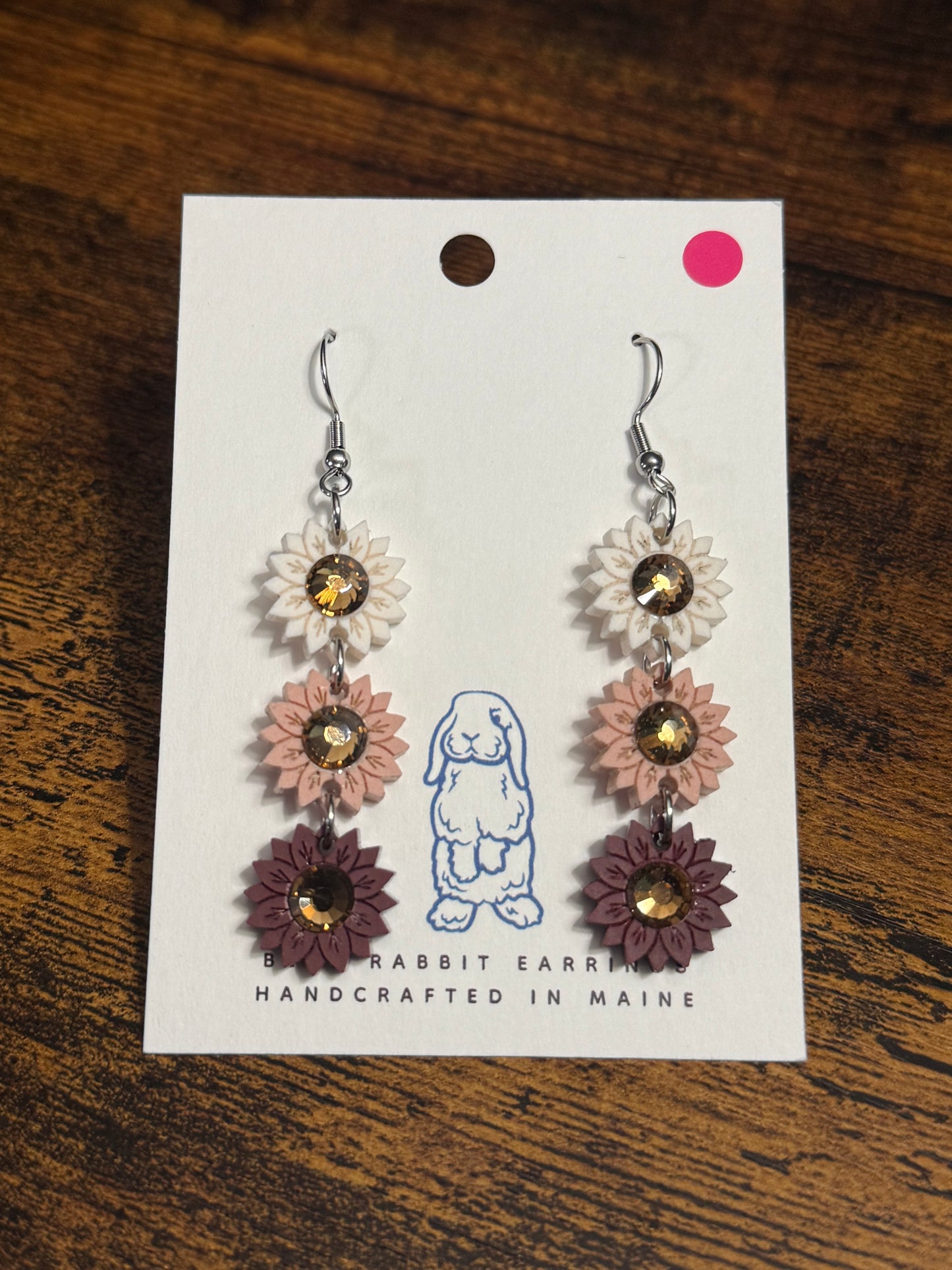 Acrylic Sunflower Earrings
