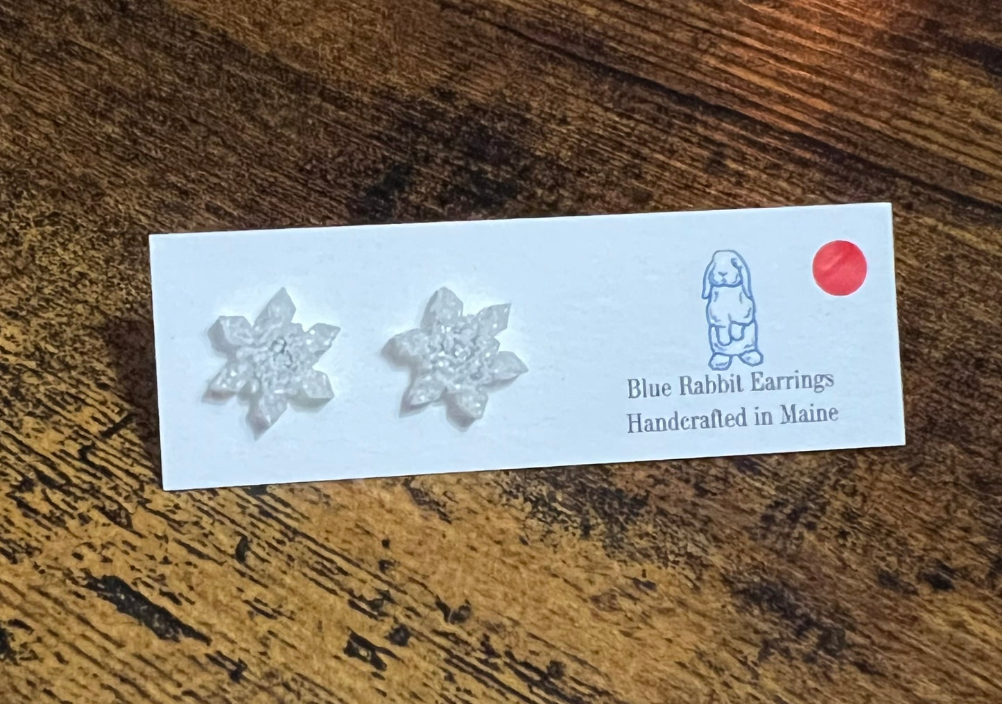 Acrylic Snowflake Studs