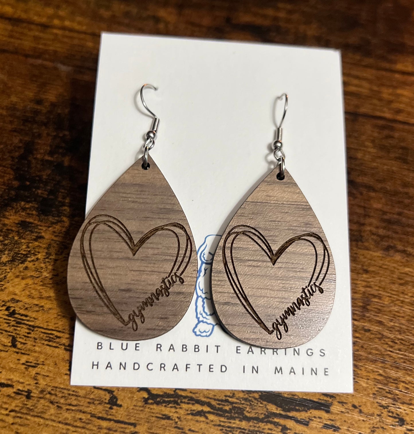 Walnut Gymnastics Earrings