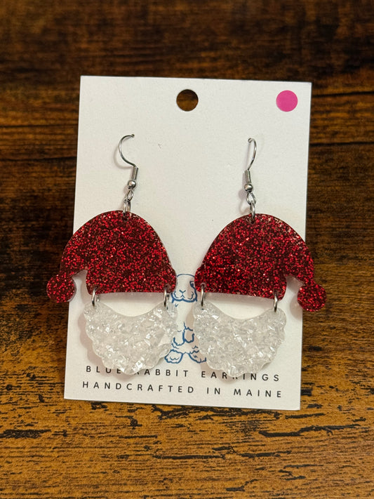 Acrylic Santa Earrings