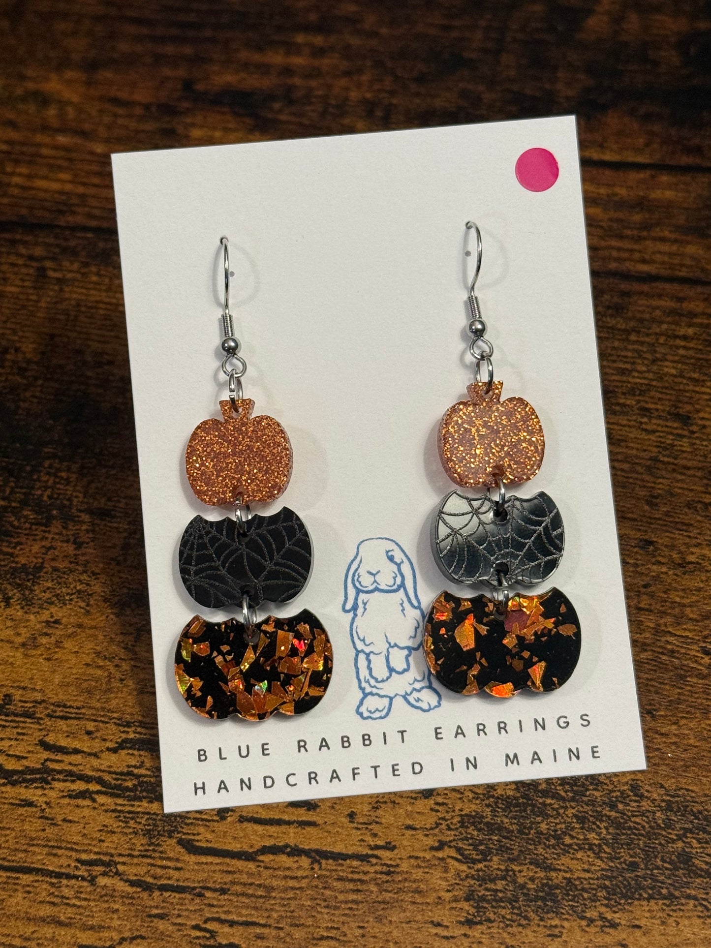 Acrylic Pumpkin Stack Earrings