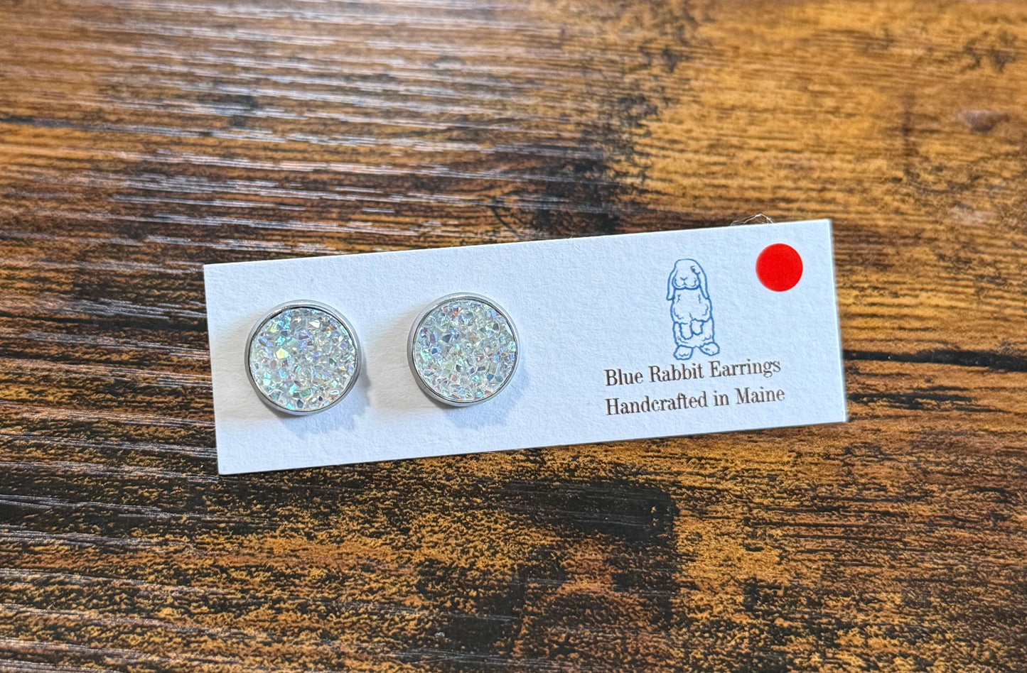 Quartz Druzy Studs 12mm